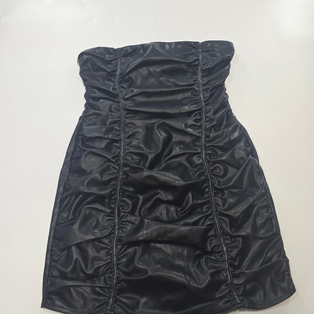 Superdown Lily Ruched Mini Dress in Black - Picture 2 of 15